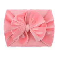 Fashion Bow Knot Gold Velvet Knitted Hair Band 1 Piece sku image 4