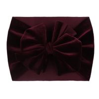 Fashion Bow Knot Gold Velvet Knitted Hair Band 1 Piece sku image 8