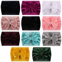 Fashion Bow Knot Gold Velvet Knitted Hair Band 1 Piece main image 6