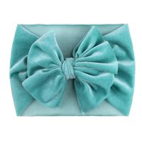 Fashion Bow Knot Gold Velvet Knitted Hair Band 1 Piece sku image 2