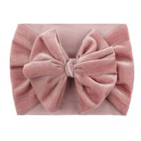 Fashion Bow Knot Gold Velvet Knitted Hair Band 1 Piece sku image 10
