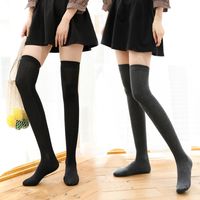 Women's Casual Solid Color Polyester Cotton Over The Knee Socks 1 Pair main image 2