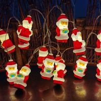 Christmas Fashion Santa Claus Snowman Plastic Party String Lights 1 Piece sku image 24
