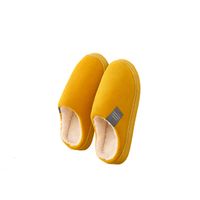 Unisex Fashion Solid Color Round Toe Cotton Slippers main image 4