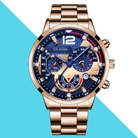 Fashion Solid Color Butterfly Double Snap Quartz Men's Watches sku image 1