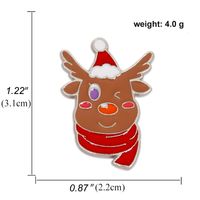 Cartoon Style Animal Santa Claus Snowman Alloy Enamel Artificial Gemstones Unisex Brooches sku image 30
