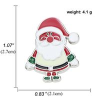 Cartoon Style Animal Santa Claus Snowman Alloy Enamel Artificial Gemstones Unisex Brooches sku image 7