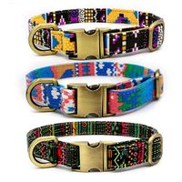 Fashion Canvas Color Block Pet Collar 1 Set main image 6