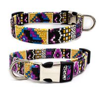 Fashion Canvas Color Block Pet Collar 1 Set main image 2