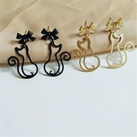 Fashion Cat Metal Plating Women's Drop Earrings 1 Pair main image 1