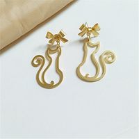 Fashion Cat Metal Plating Women's Drop Earrings 1 Pair main image 5