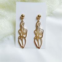 Fashion Solid Color Alloy Plating Women's Drop Earrings 1 Pair main image 1