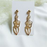Fashion Solid Color Alloy Plating Women's Drop Earrings 1 Pair main image 3