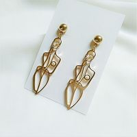 Fashion Solid Color Alloy Plating Women's Drop Earrings 1 Pair main image 2