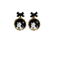 Fashion Rabbit Cat Alloy Enamel Women's Drop Earrings 1 Pair main image 4