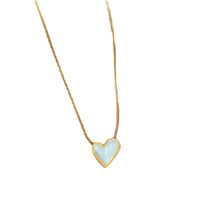 Fashion Heart Shape Titanium Steel Plating Pendant Necklace main image 2