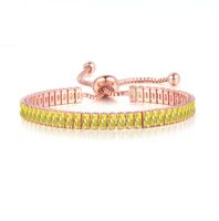 Fashion Geometric Copper Inlay Zircon Bracelets 1 Piece sku image 9