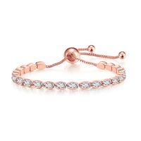 Style Simple Ovale Le Cuivre Incruster Zircon Bracelets 1 Pièce sku image 5