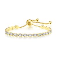 Style Simple Ovale Le Cuivre Incruster Zircon Bracelets 1 Pièce sku image 6