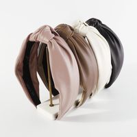 Fashion Knot Pu Leather Flannel Hair Band 1 Piece main image 1