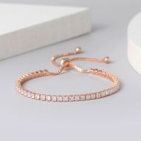 Fashion Geometric Copper Inlay Zircon Bracelets 1 Piece main image 4