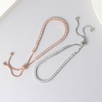 Fashion Geometric Copper Inlay Zircon Bracelets 1 Piece main image 1