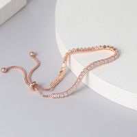 Fashion Geometric Copper Inlay Zircon Bracelets 1 Piece main image 3