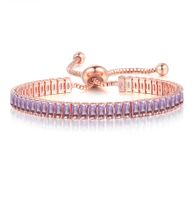 Fashion Square Copper Inlay Zircon Bracelets Earrings Necklace sku image 24