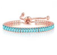 Fashion Square Copper Inlay Zircon Bracelets Earrings Necklace sku image 29