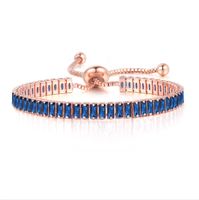 Fashion Square Copper Inlay Zircon Bracelets Earrings Necklace sku image 27