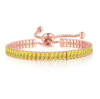 Fashion Square Copper Inlay Zircon Bracelets Earrings Necklace sku image 23
