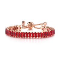Fashion Square Copper Inlay Zircon Bracelets Earrings Necklace sku image 26