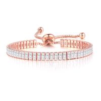 Fashion Square Copper Inlay Zircon Bracelets Earrings Necklace sku image 21