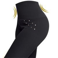 Femmes Du Quotidien Décontractée Couleur Unie Longueur De La Cheville Perlé Leggings main image 5