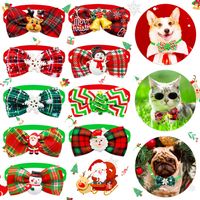 Estilo Británico Poliéster Navidad Enrejado Accesorios Para Mascotas 1 Pieza main image 1