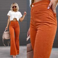 Women's Holiday Casual Solid Color Full Length Flared Pants main image 4