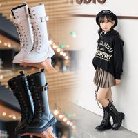 Unisex Casual Solid Color Round Toe Riding Boots main image 1