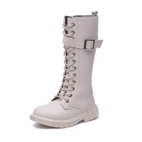 Unisex Casual Solid Color Round Toe Riding Boots main image 5