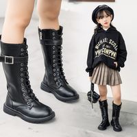 Unisex Casual Solid Color Round Toe Riding Boots main image 3