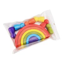 Wooden Colorful Rainbow Semicircle Arch Building Blocks main image 3