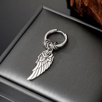 Simple Style Animal Feather Stainless Steel Plating Dangling Earrings 1 Piece main image 4