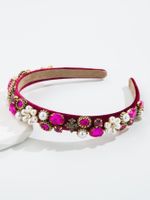 Ins Style Flower Imitation Pearl Inlaid Pearls Pearl Hair Band 1 Piece main image 3