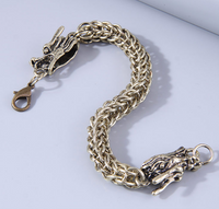 Retro Dragon Alloy Patchwork Chain Men's Bracelets 1 Piece main image 3