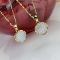 Fashion Shell Copper Inlaid Shell Necklace 1 Piece main image 1