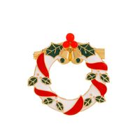 Fashion Christmas Tree Santa Claus Alloy Enamel Inlay Artificial Gemstones Unisex Brooches sku image 1