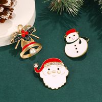 Fashion Christmas Tree Santa Claus Alloy Enamel Inlay Artificial Gemstones Unisex Brooches main image 2