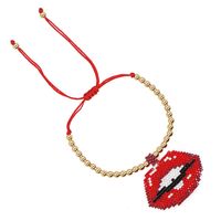 Simple Miyuki Rice Beads Rainbow Hand-woven Tassel Beaded Bracelets sku image 17
