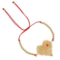 Simple Miyuki Rice Beads Rainbow Hand-woven Tassel Beaded Bracelets sku image 18