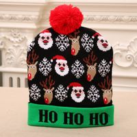 New  Knitted Woolen Colorful Luminous Knitted  Christmas Hat sku image 8