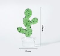Creativo Planta De Vidrio Cactus Simple Escritorio Decoración Del Hogar Adornos sku image 2